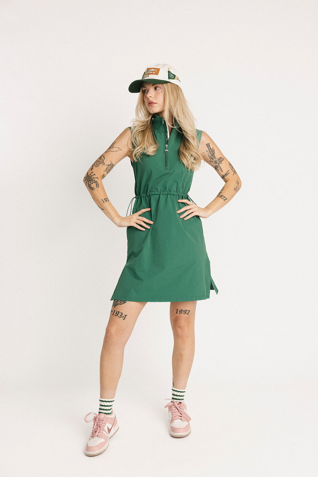 Anchor Dress - Green