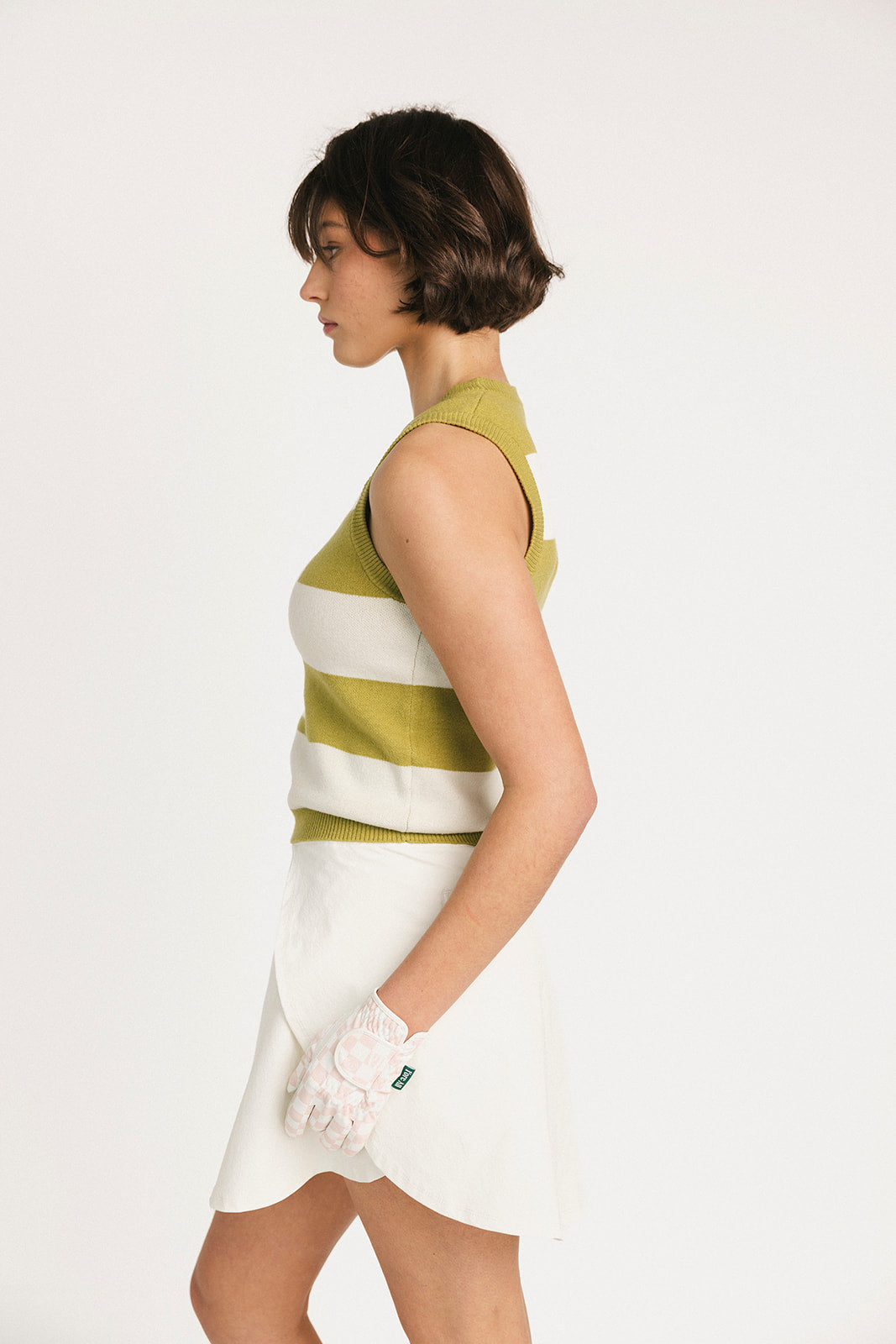 Sailor Sweater Vest - Avo/Sugar Stripes